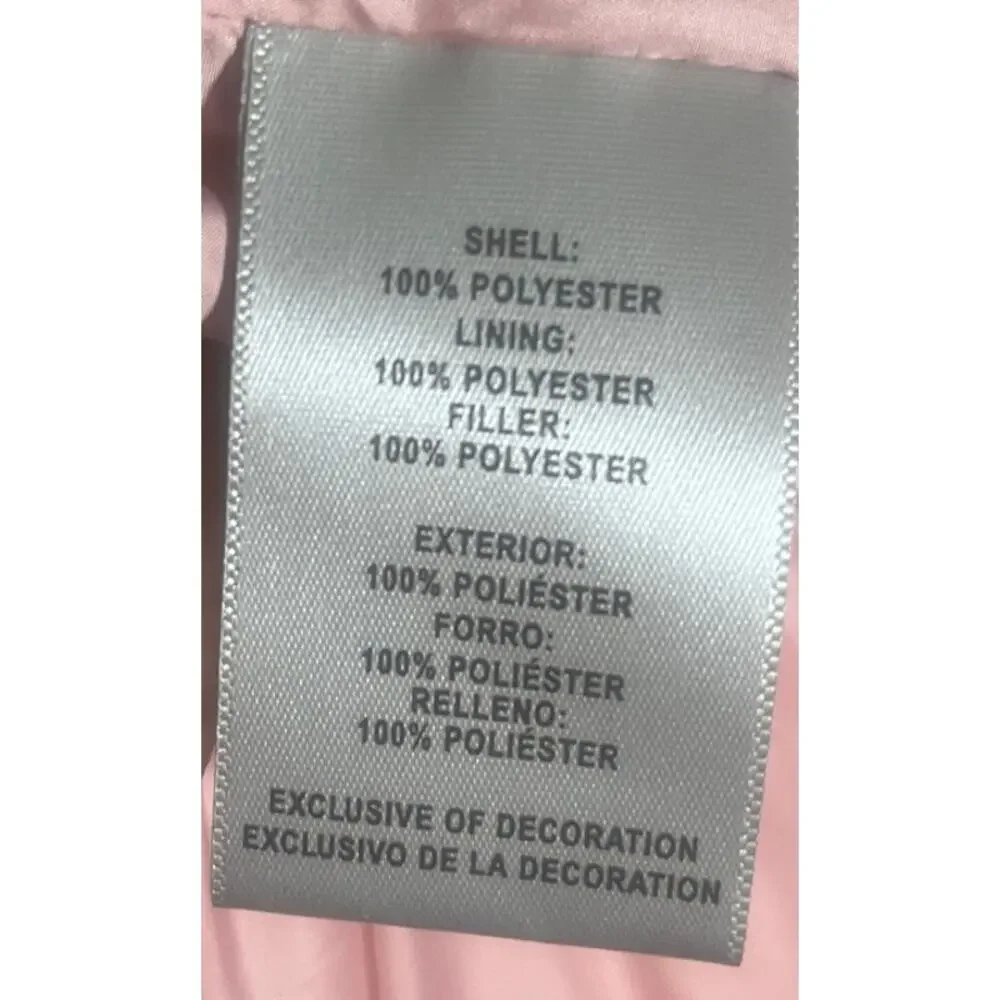 Levi Light Pink Puffer Hoodie Jacket NWT Size XL LW5SP697